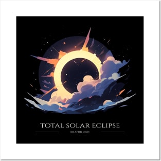 Celestial Total Solar Eclipse, Total Solar Eclipse Astronomy Art Posters and Art